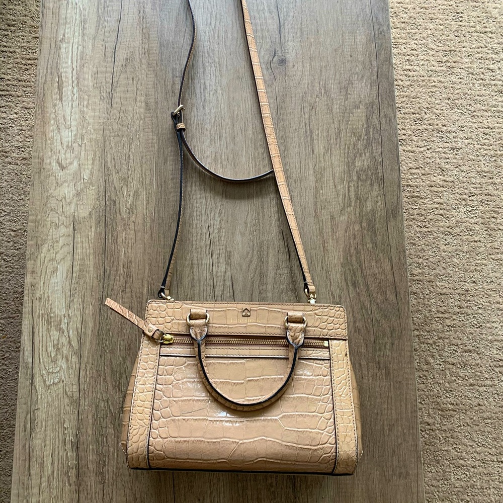 Kate Spade Beige Crocodile Skin Purse